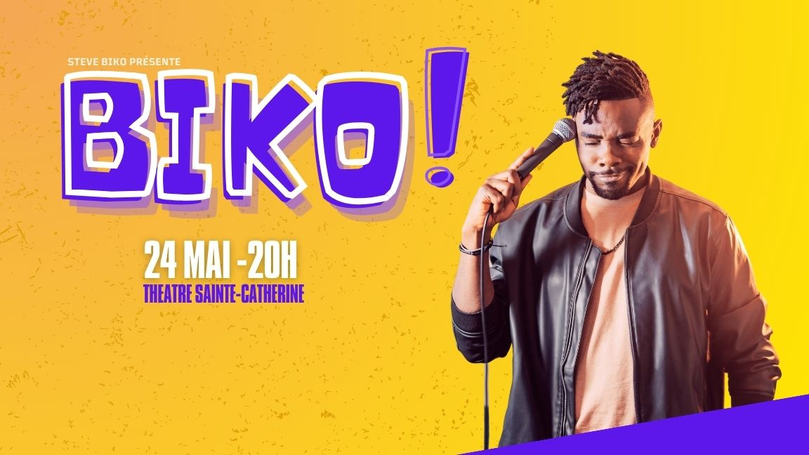 Affiche du spectacle d'humour de Biko